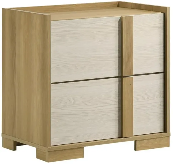 Hyland - 2-Drawer Nightstand Bedside Table - Natural