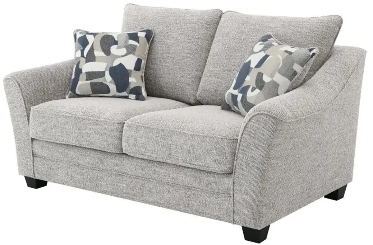 Tomkins - Boucle Upholstered Loveseat - Light Gray