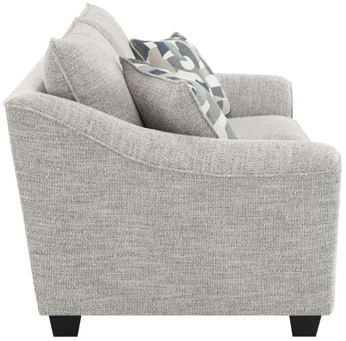 Tomkins - Boucle Upholstered Loveseat - Light Gray