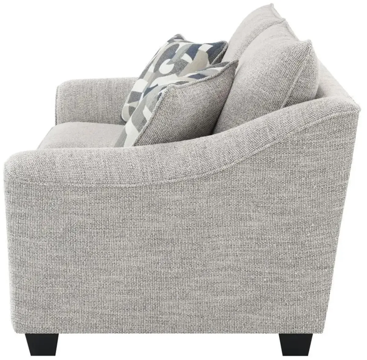 Tomkins - Boucle Upholstered Loveseat - Light Gray