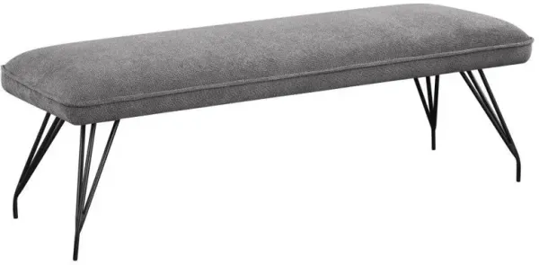 Dodson - Fabric Upholstered Dining Bench - Gray