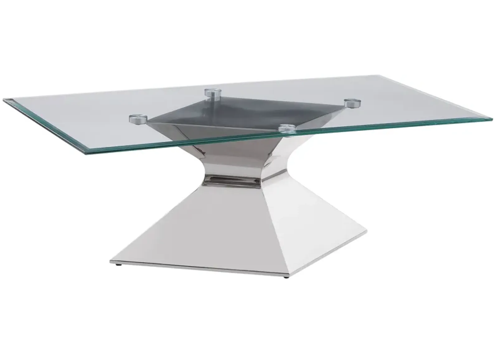 Jenny - Glass Top Stainless Steel Coffee Table - Chrome