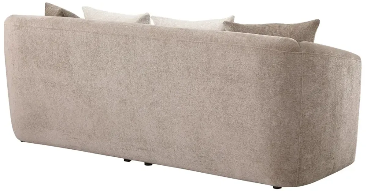 Townsend - Chenille Upholstered Rolled Arm Sofa - Latte