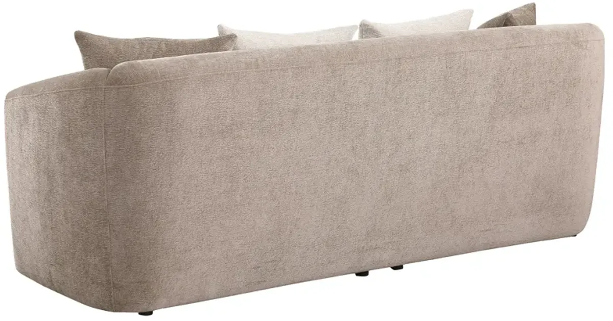 Townsend - Chenille Upholstered Rolled Arm Sofa - Latte