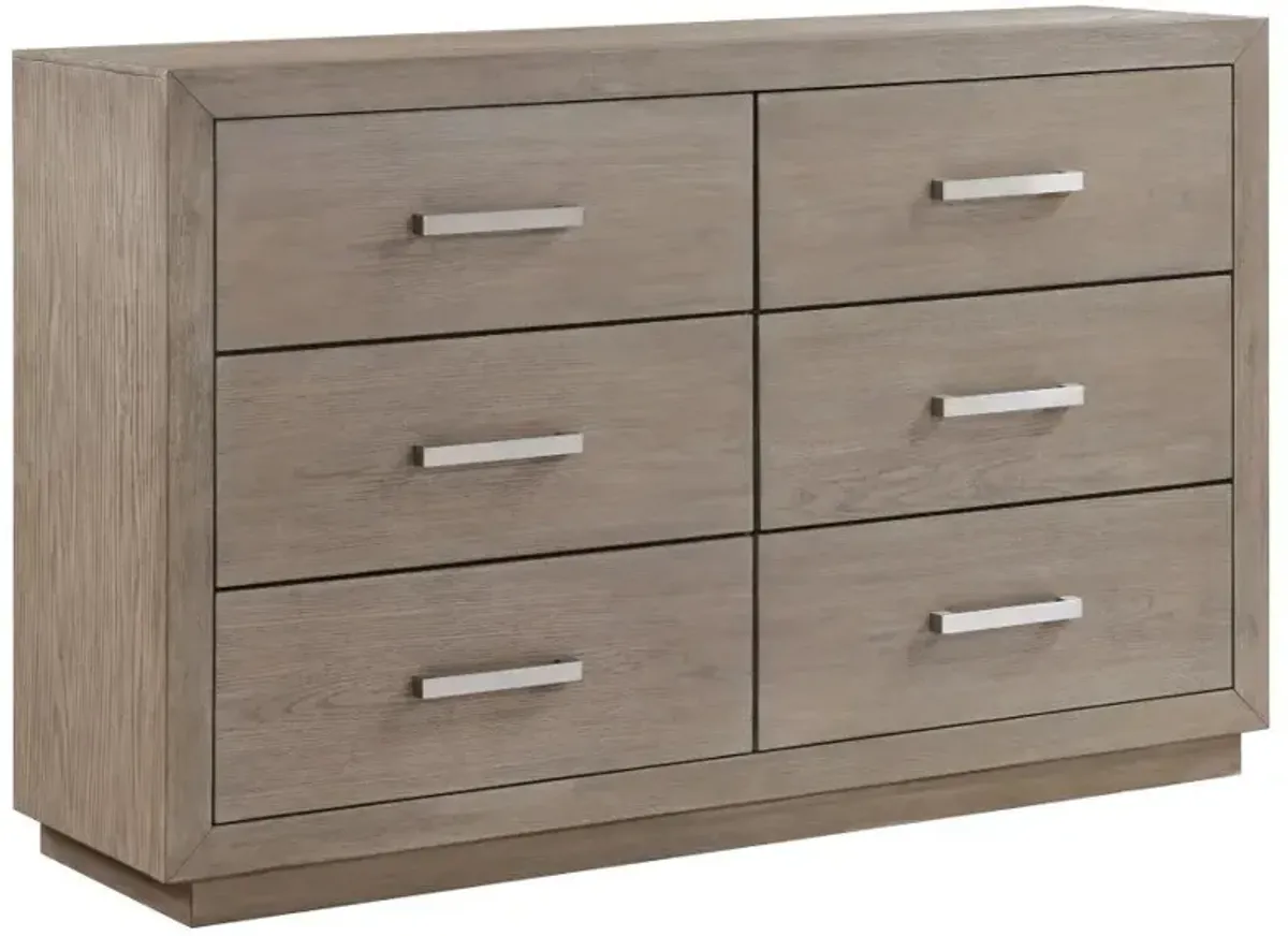 Kenora - 6-Drawer Dresser - Barley Brown