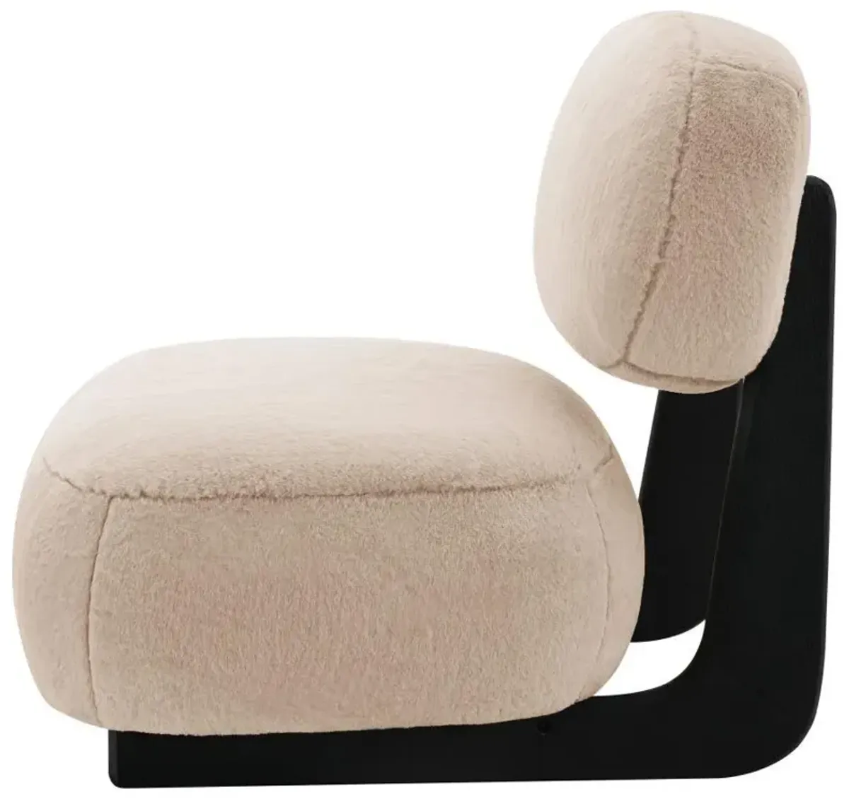 Duffie - Upholstered Armless Accent Chair - Camel