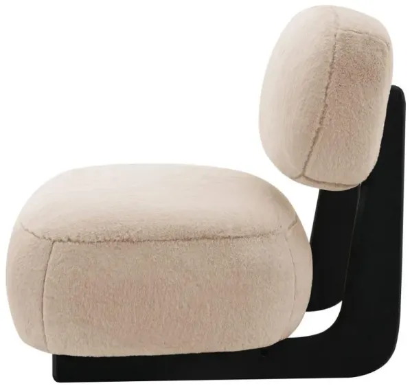 Duffie - Upholstered Armless Accent Chair - Camel