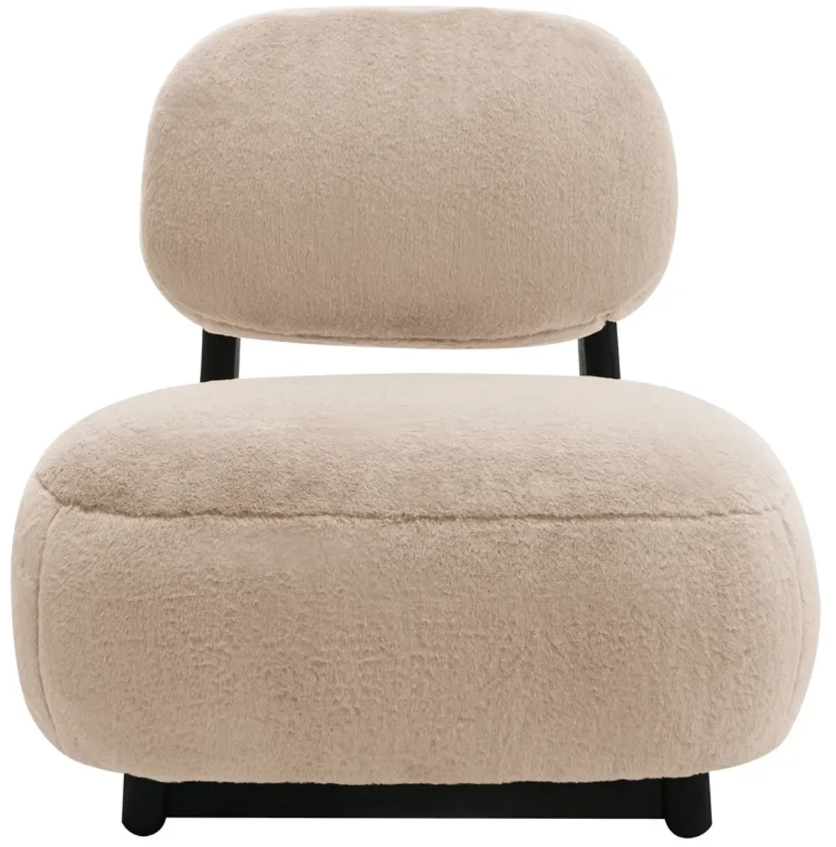 Duffie - Upholstered Armless Accent Chair - Camel