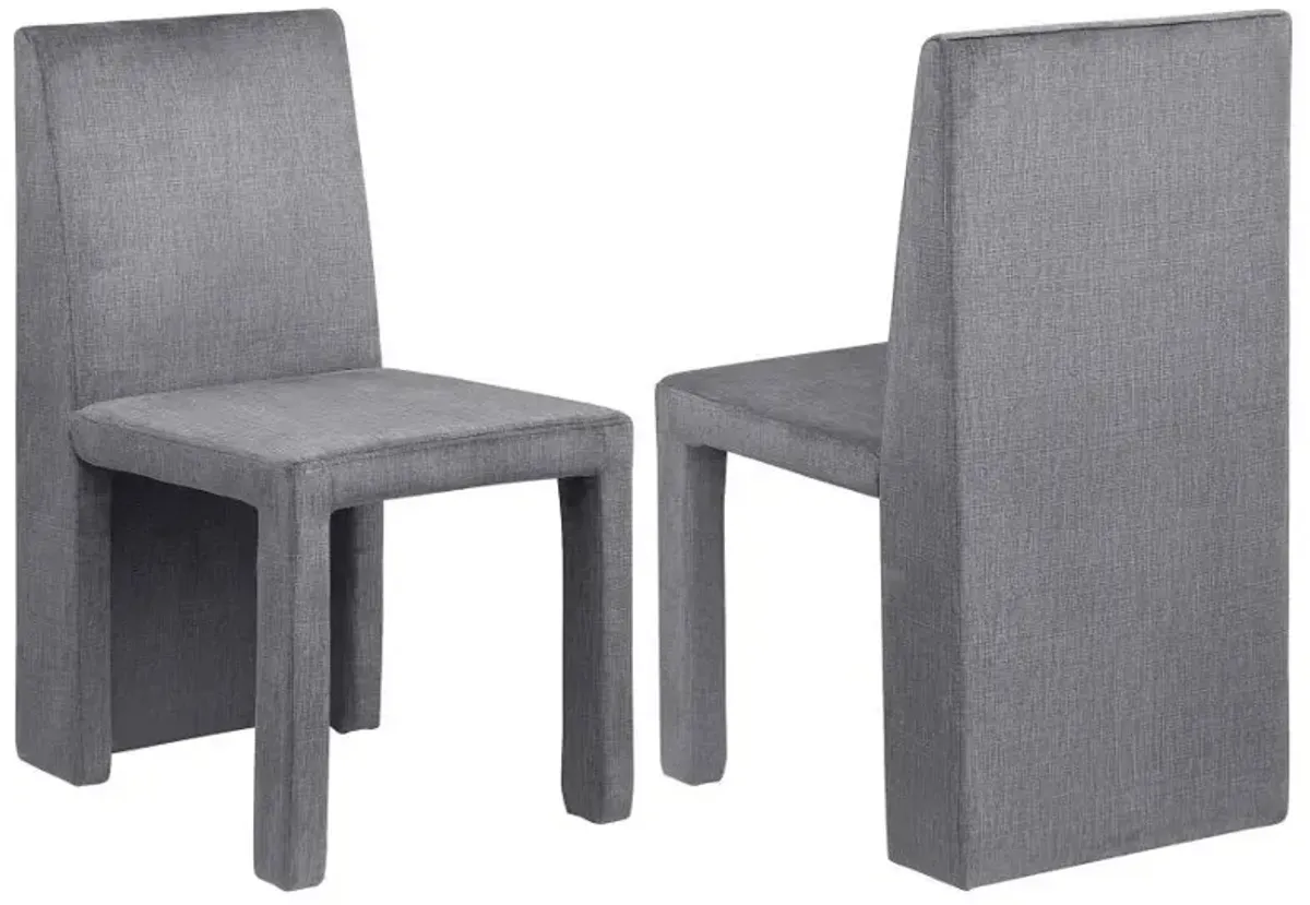 Tordera - Velvet Upholstered Dining Side Chair (Set of 2) - Gray