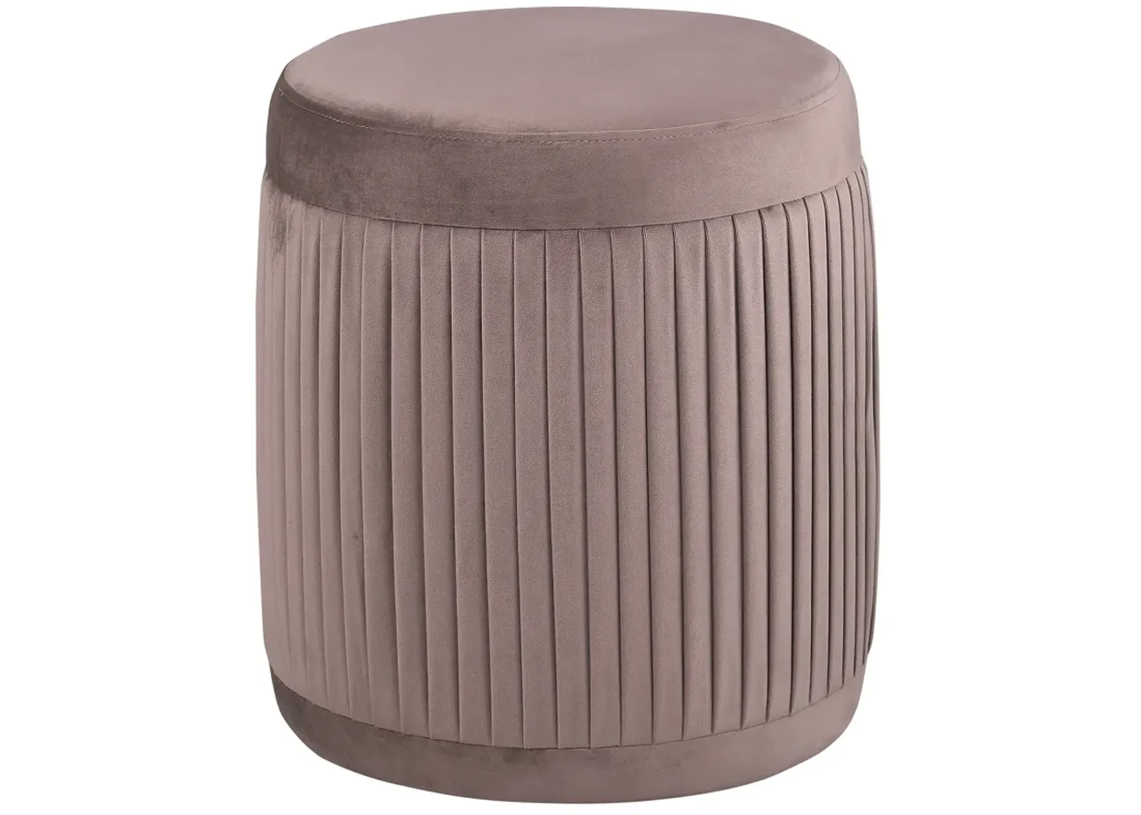 Tovar - Round Upholstered Ottoman - Mauve