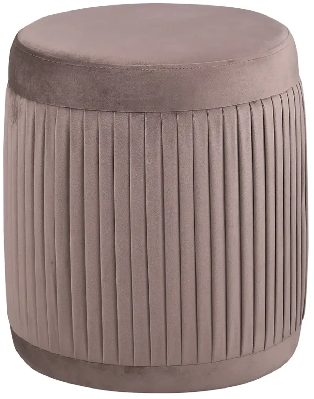 Tovar - Round Upholstered Ottoman - Mauve