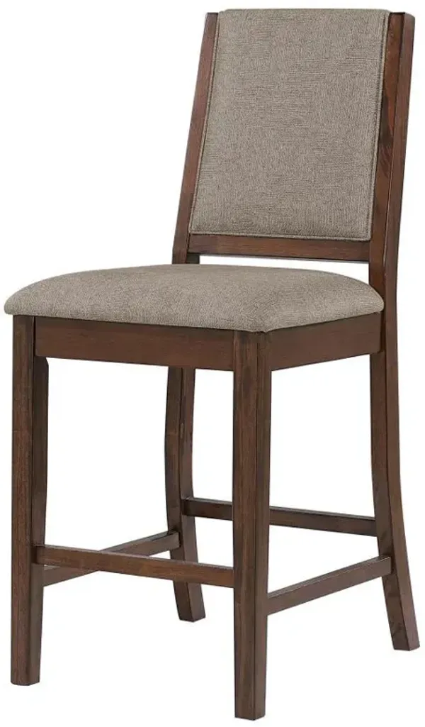 Patterson - Upholstered Counter Chair (Set of 2) - Mango Oak