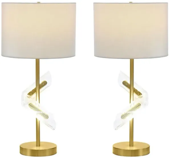 Kingsley - Drum Shade Table Lamp (Set of 2) - Gold