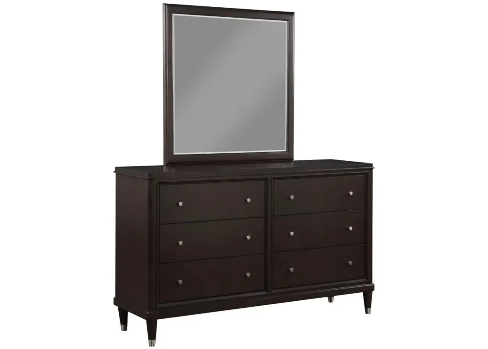 Emberlyn - 6-Drawer Dresser With Mirror - Brown