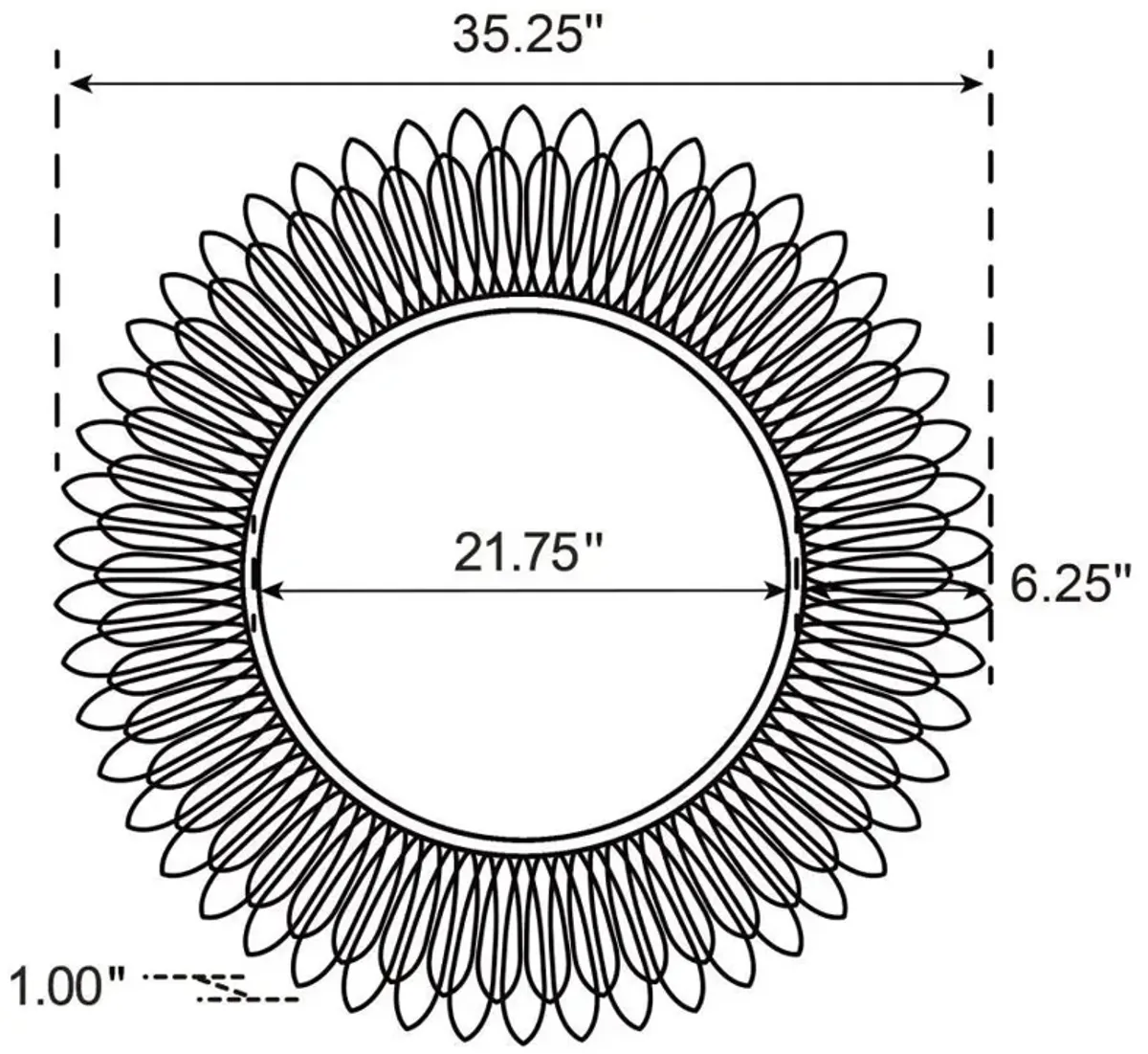 Tuscany - Sunburst Wall Mirror - Gold