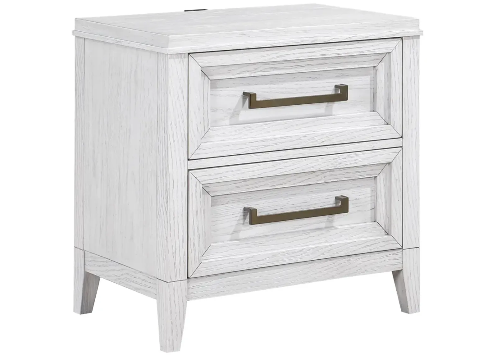 Marielle - 2-Drawer Nightstand Bedside Table - Distressed White