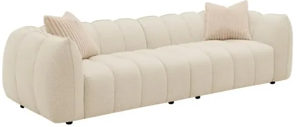 Winchester - Boucle Upholstered Extra Long Sofa - Sand Pebble