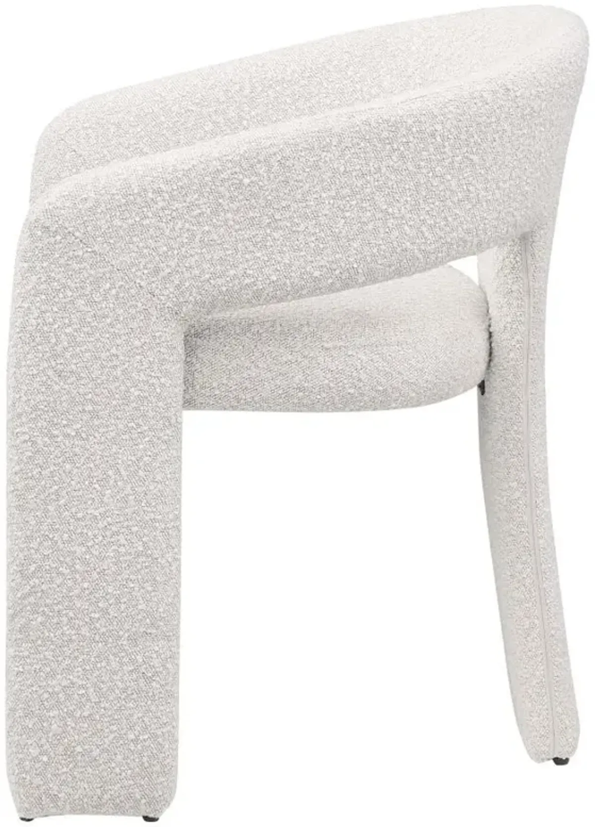 Eudora - Boucle Upholstered Dining Side Chair - Cream