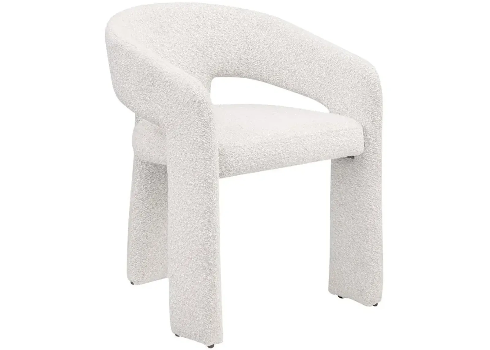 Eudora - Boucle Upholstered Dining Side Chair - Cream