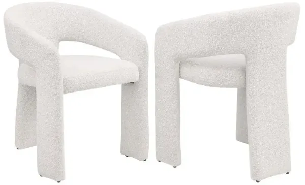 Eudora - Boucle Upholstered Dining Side Chair (Set of 2) - Cream