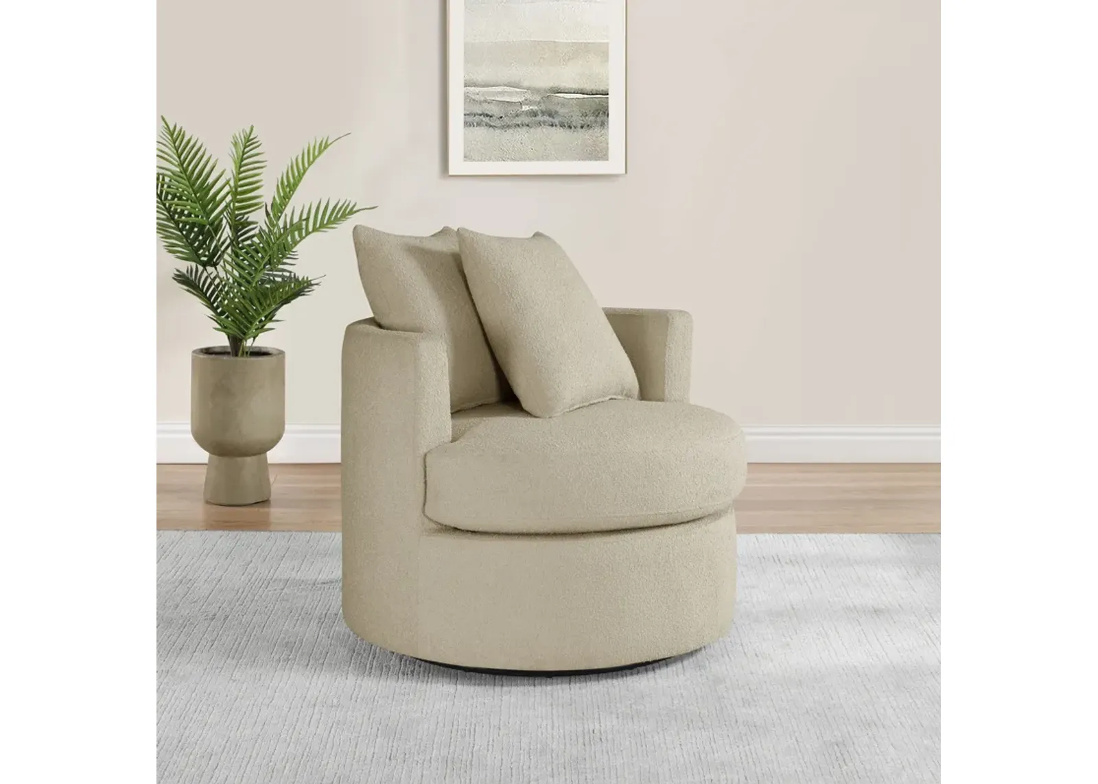 Debbie - Upholstered Swivel Accent Chair