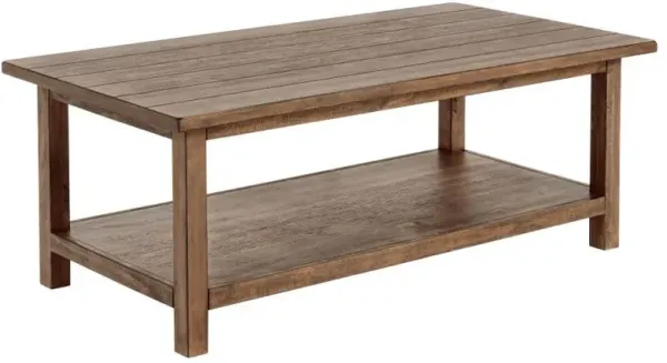 Payne - Wood Coffee Table with Shelf