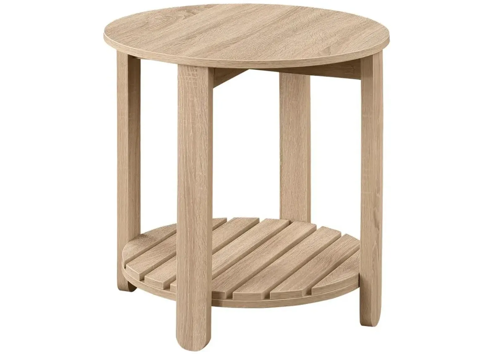 Fowler - 1 Shelf Round Engineered Wood Table