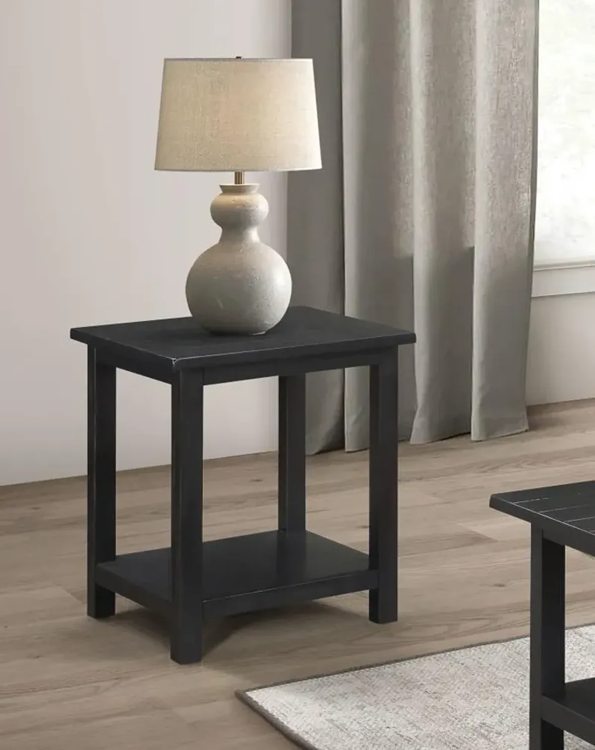 Payne - Wood End Table with Shelf