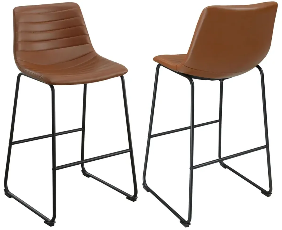 Zuni - Faux Leather Upholstered Bar Chair (Set of 2)