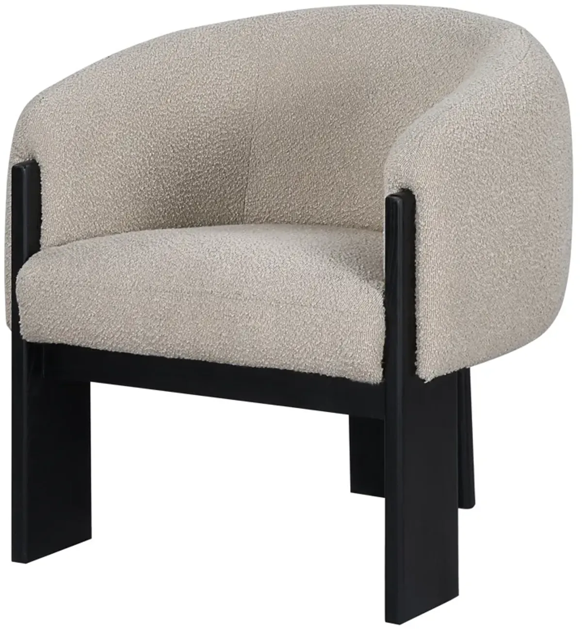 Valdez - Boucle Upholstered Barrel Back Accent Chair