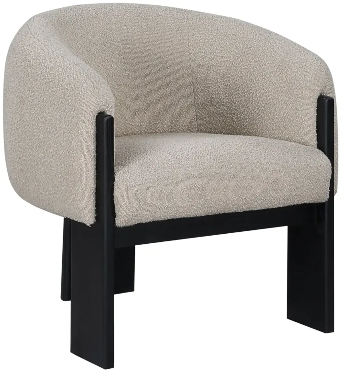 Valdez - Boucle Upholstered Barrel Back Accent Chair