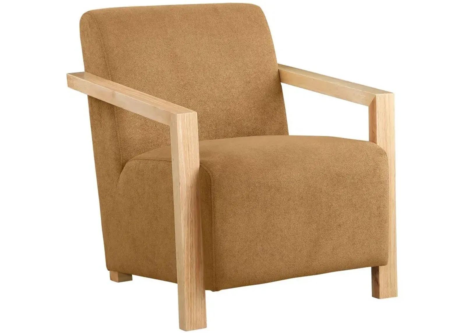 Diego - Upholstered Accent Arm Chair With Wood Arms