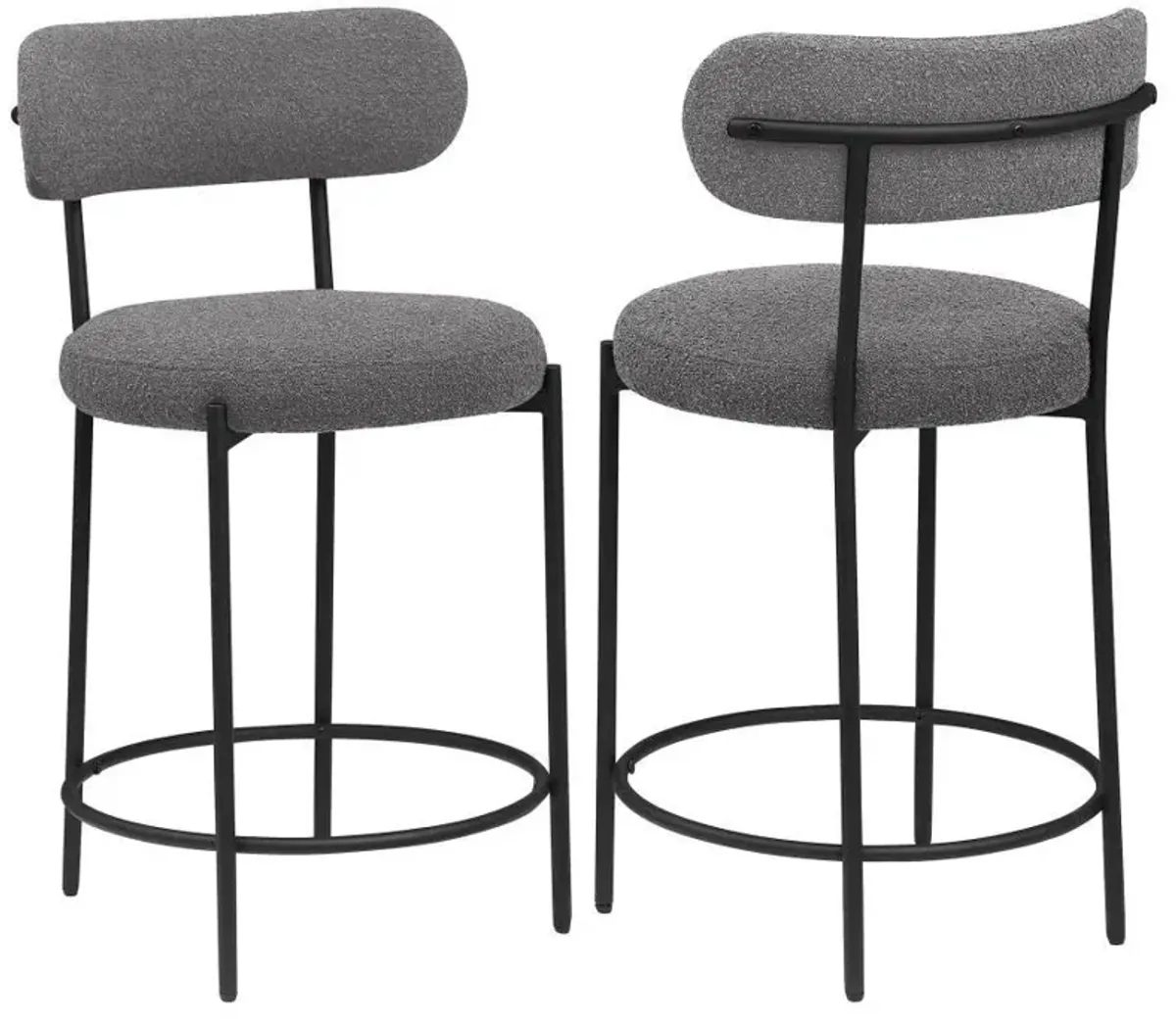 Viola - Boucle Upholstered Bar Stool (Set of 2)