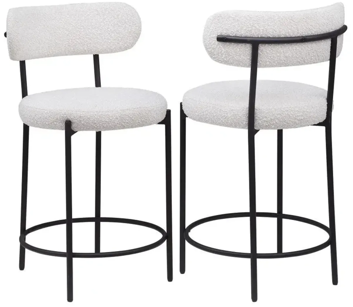 Viola - Boucle Upholstered Bar Stool (Set of 2)