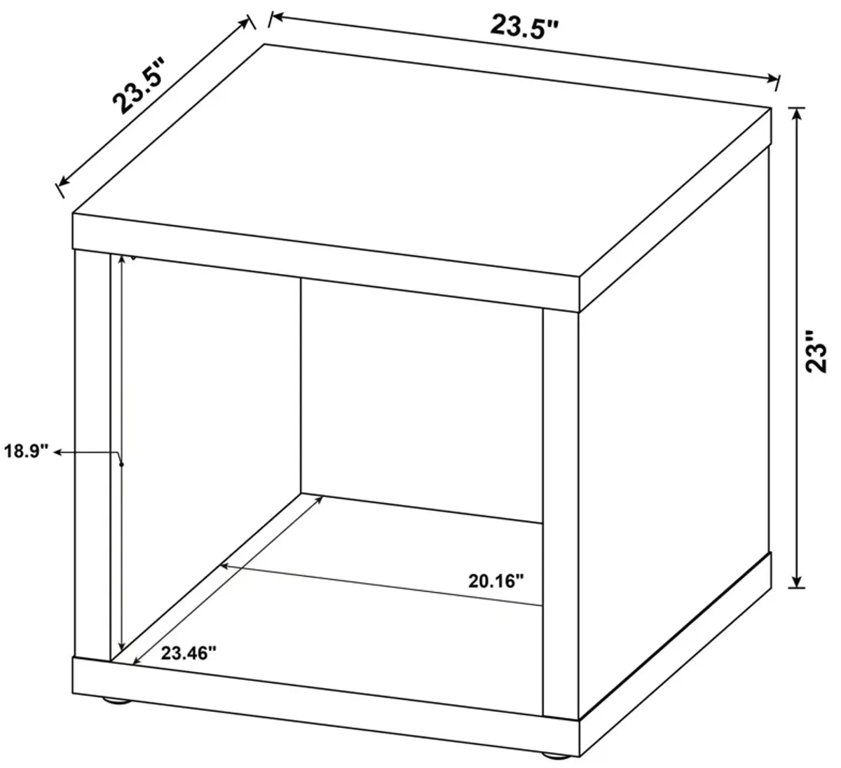 Frisco - Square Engineered Wood Side End Table