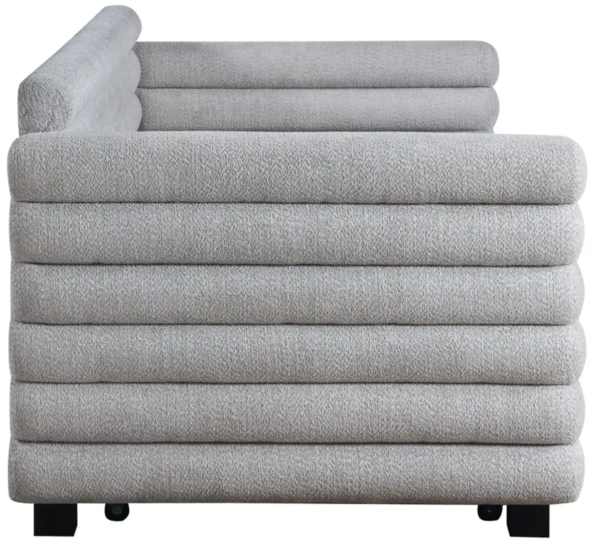 Patricia - Boucle Upholstered Day Bed With Trundle