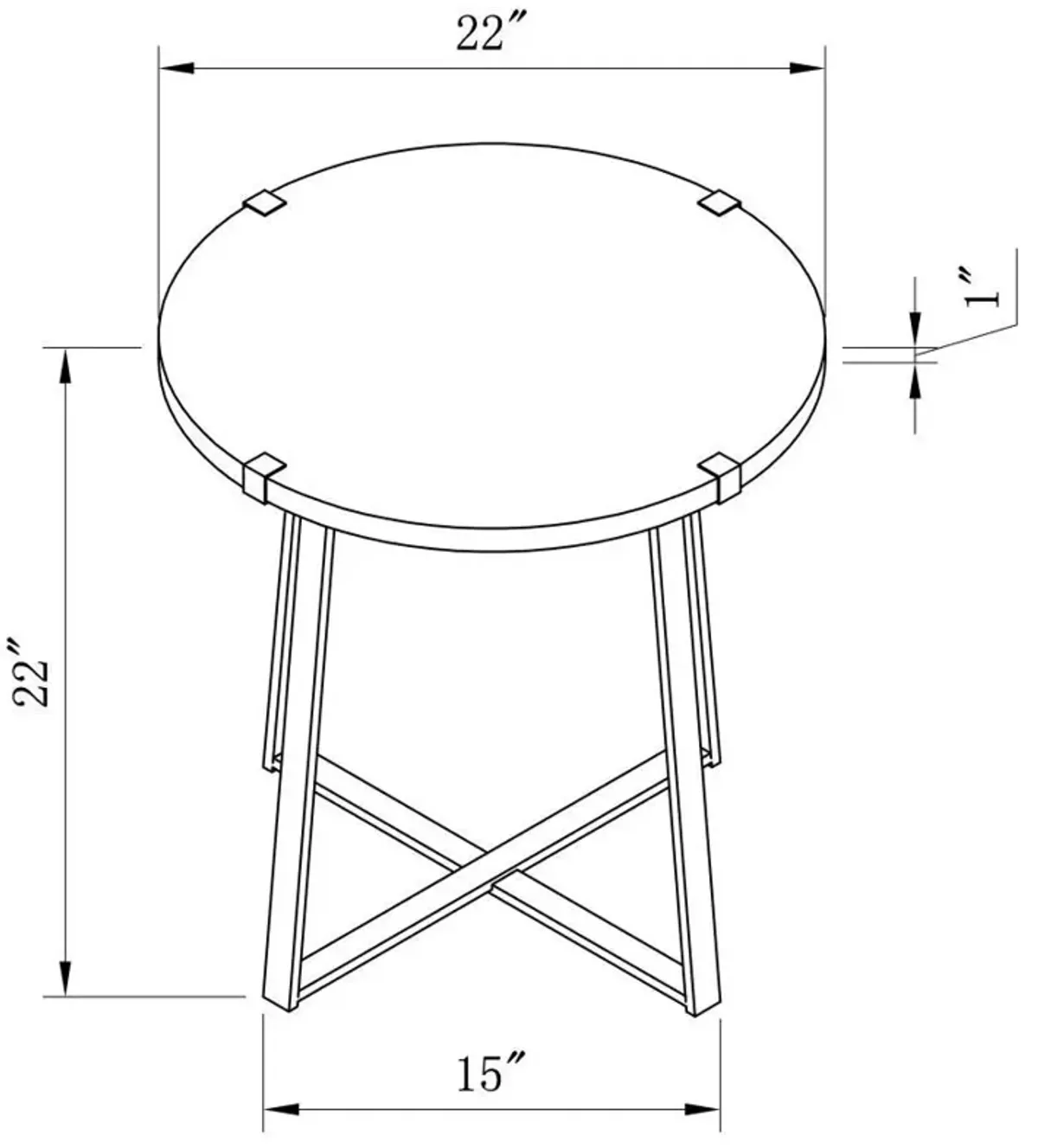 Marcus - Round Engineered Wood Table