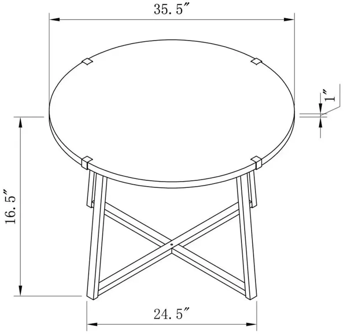 Marcus - Round Engineered Wood Table