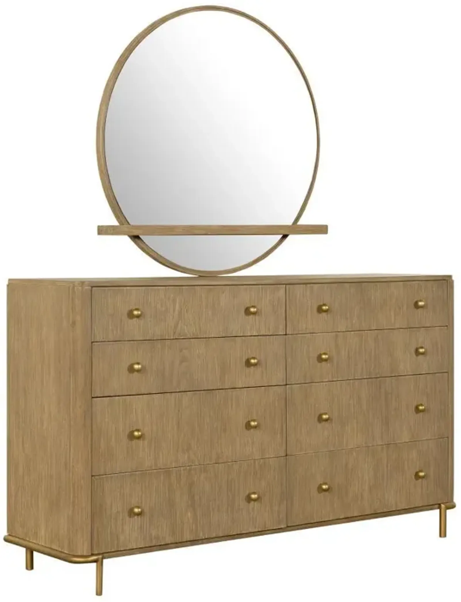 Arini - 8-Drawer Bedroom Dresser With Mirror