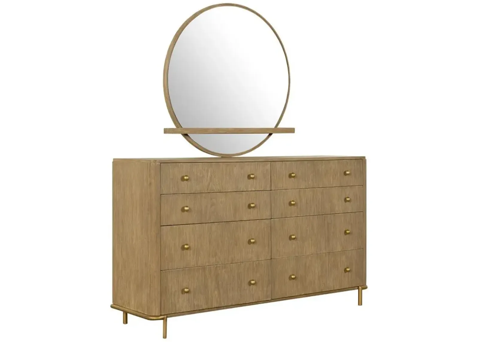 Arini - 8-Drawer Bedroom Dresser With Mirror