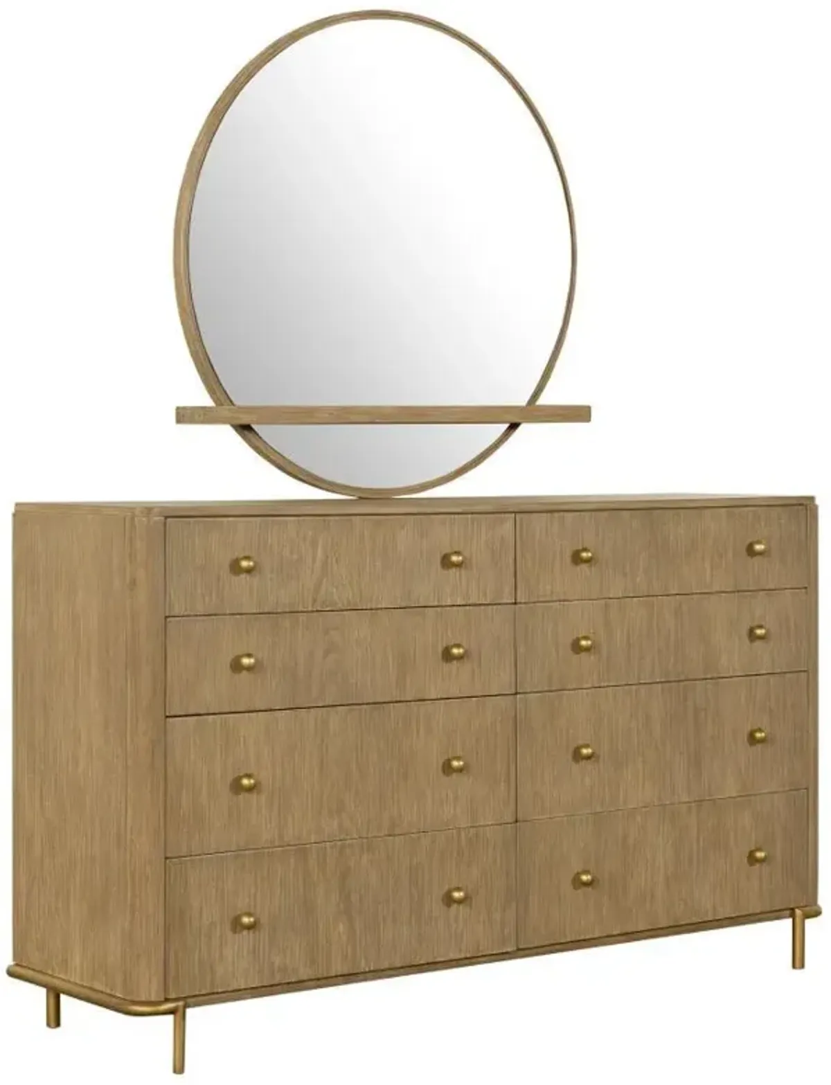 Arini - 8-Drawer Bedroom Dresser With Mirror