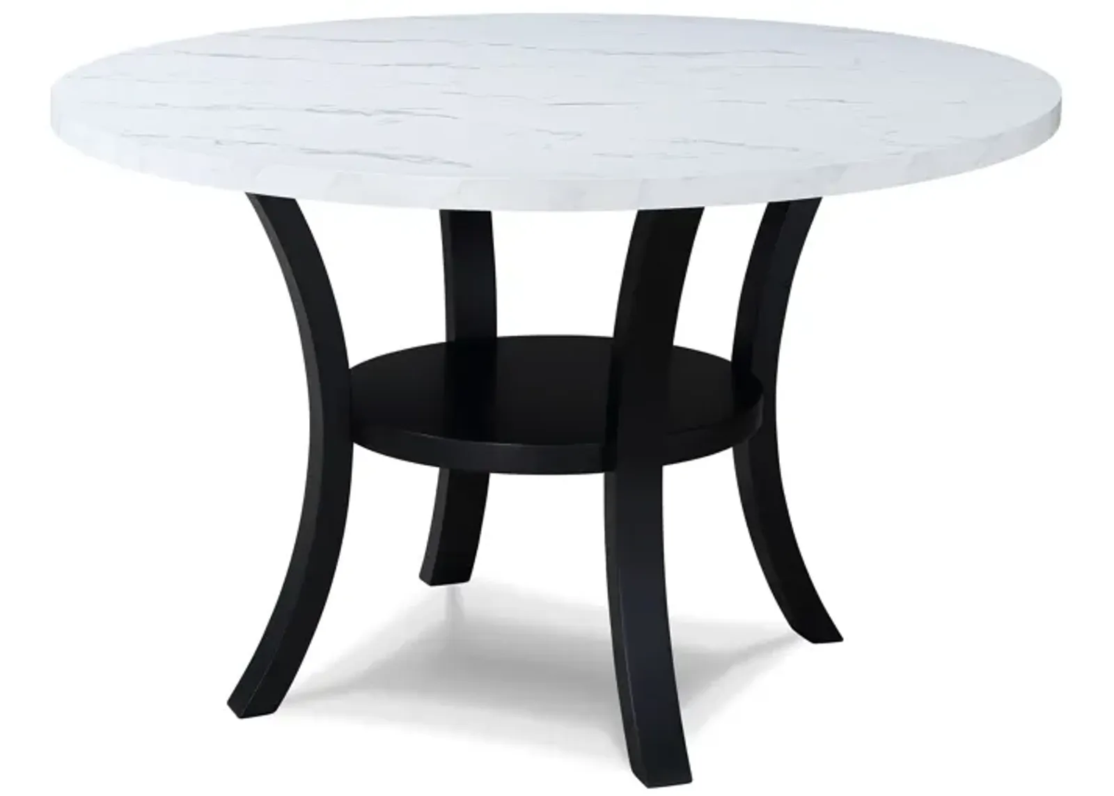 Isla - Round Dining Table - White / Black