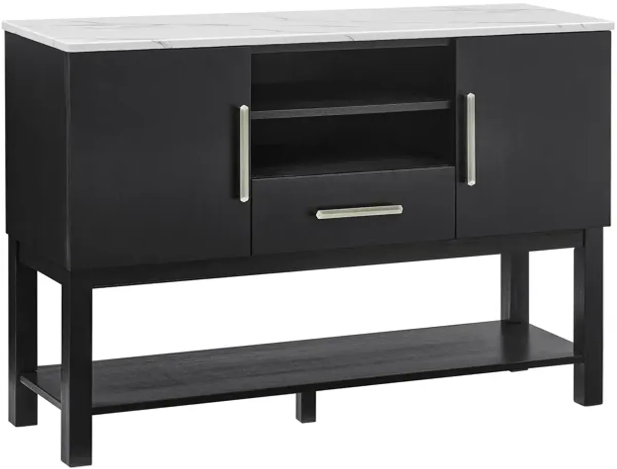Vance - Side Board - Charcoal / White
