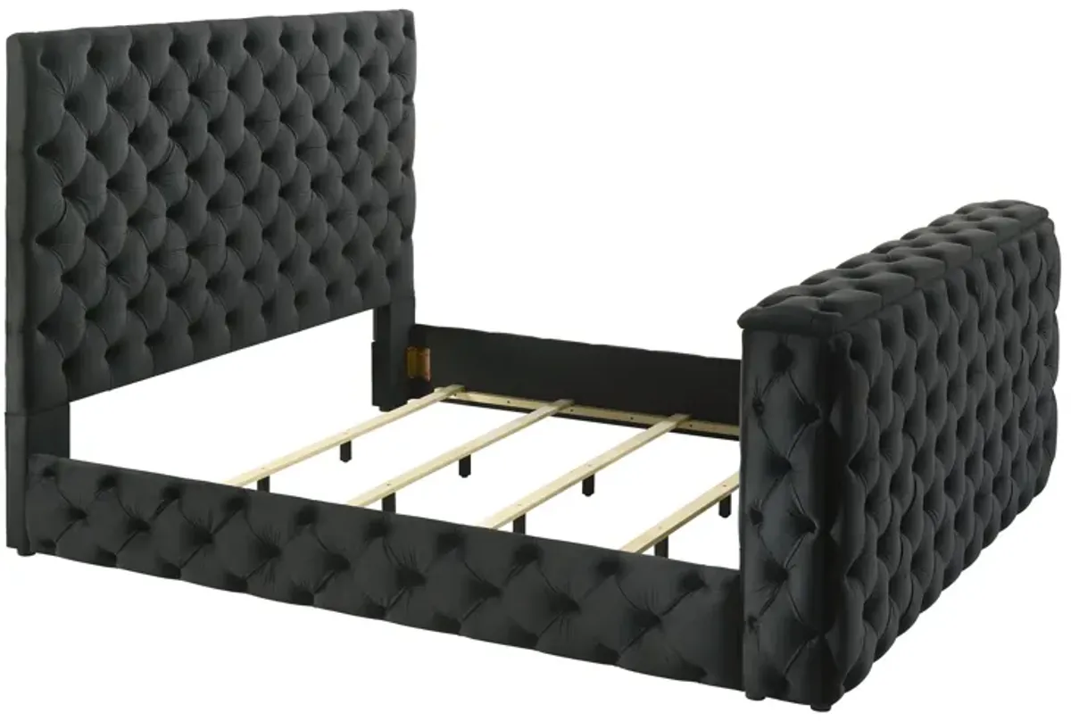 Josephine - King Bed With TV Lift - Black