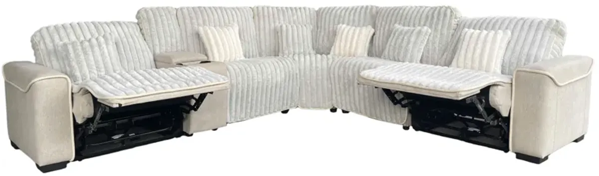 6 Piece Power Reclining Sectional