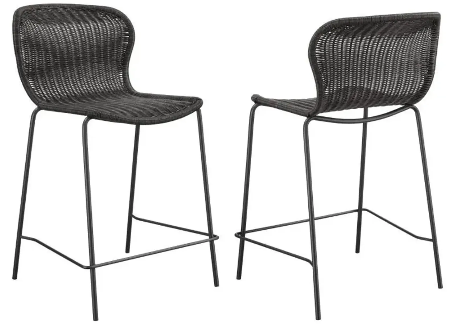 Mckinley - Faux Rattan Metal Chair (Set of 2)