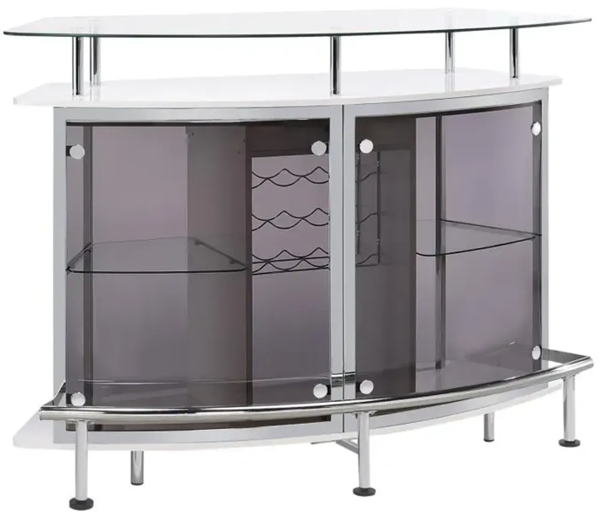 Gideon - Curved Glass Top Home Cabinet