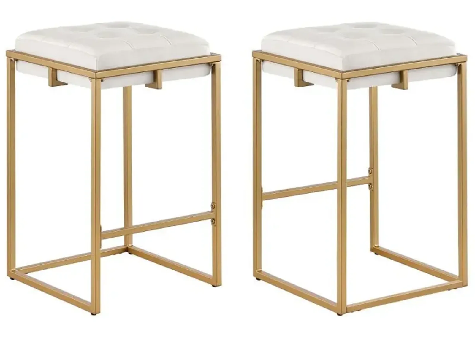 Nadia - Upholstered Backless Stool (Set of 2)