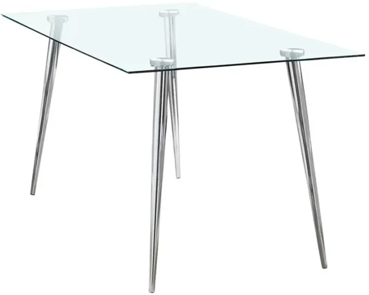 Gilman - Rectangular 64-inch Glass Top Dining Table