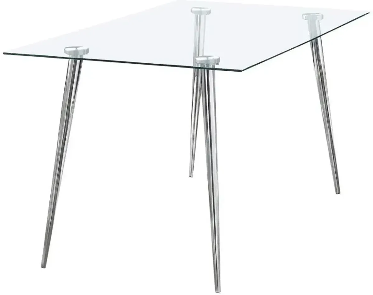 Gilman - Rectangular 64-inch Glass Top Dining Table